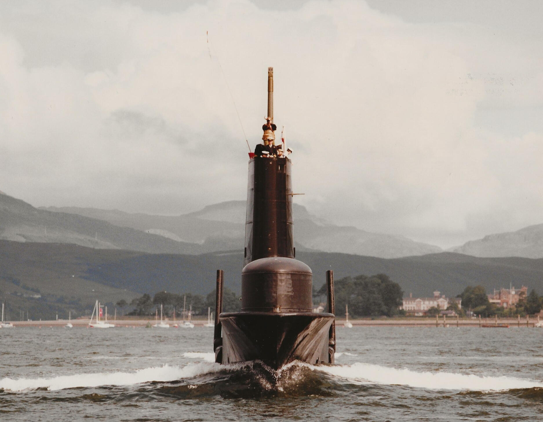 The author on the bridge, commanding officer of HMS Odin